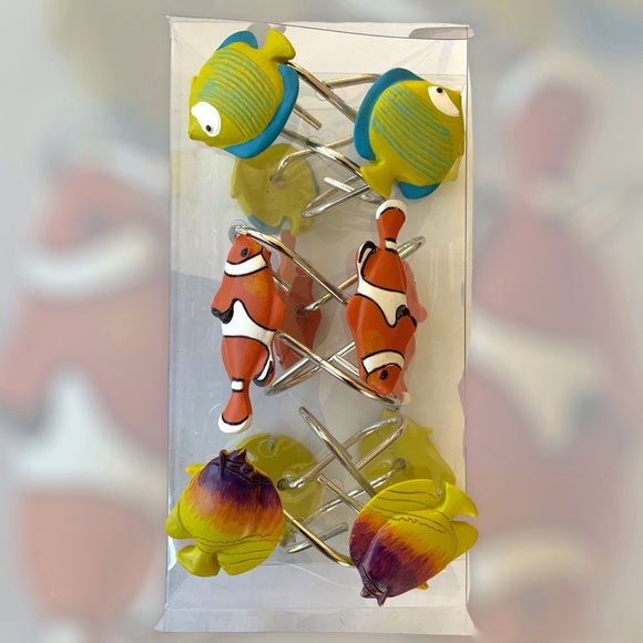 Water Color “Acqua” Popular Bath Bath Tropical Fish Shower Hook Set